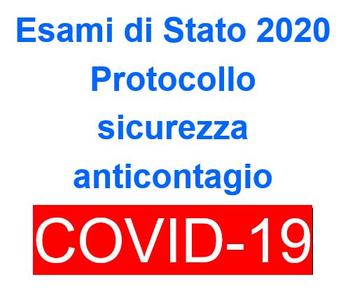 Sicurezza scuola esame stato 2020